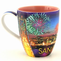 San Francisco Fireworks Round Java Mug