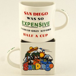 San Diego Collage Half Cup Mug (each).