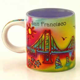 San Francisco Neon Rainbow 4oz. Mini-Mug