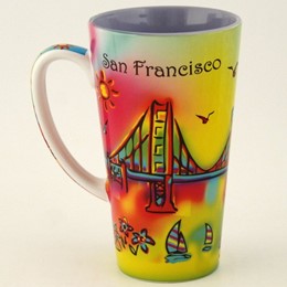 San Francisco Neon Rainbow 17oz Jave Mug