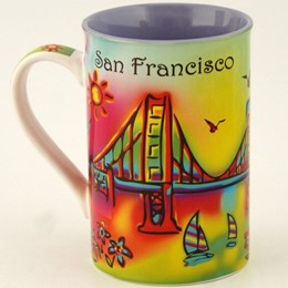 San Francisco Neon Rainbow 12oz Slim Mug