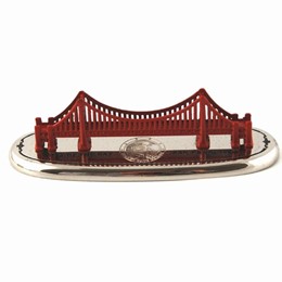 San Francisco Golden Gate Bridge City By Bay 4" Red Model/Metal Base