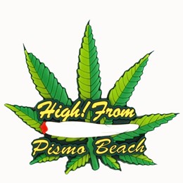 Pismo Beach Green Leaf Laser Magnet