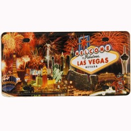 Las Vegas Embossed License Plate Magnet