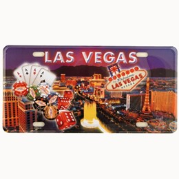 Las Vegas Glitter License Plate