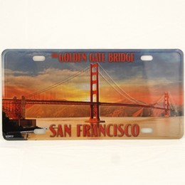 San Francisco Sunset License Plate