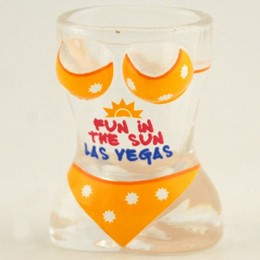 Las Vegas Fun In The Sun Bikini Shaped Shotglass
