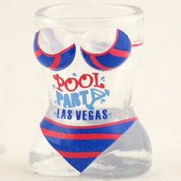 Las Vegas Pool Party Bikini Shaped Shotglass