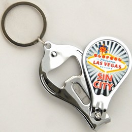 Las Vegas Sign/Sin City Sheen Clipper Keychain
