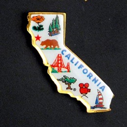 California State Icons Lapel Pin