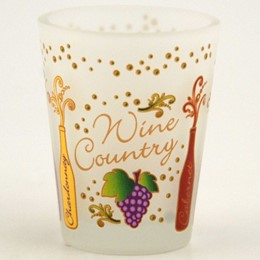 California Wine Varietals Frost Shotglass