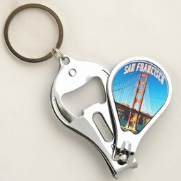 San Francisco Golden Gate Sunset Sheen Clipper Keychain
