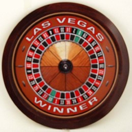 Las Vegas Roulette Round Metal Tray