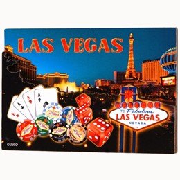 Las Vegas Sparkle Collage 3-D Magnet