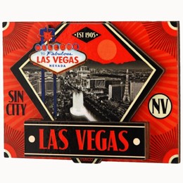 Las Vegas Red Deco 3-D Magnet