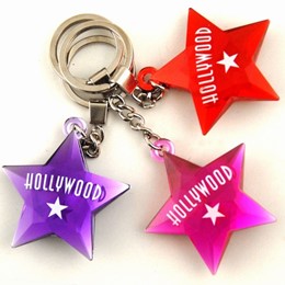 Hollywood Star Starshape Acrylic Keychain