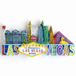 Las Vegas Sign/Skyline Glitter Poly