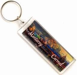 Monterey/Carmel A. Chen Collage Long Rectangle Acrylic Keychain