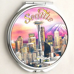 Seattle Sunset Compact Mirror