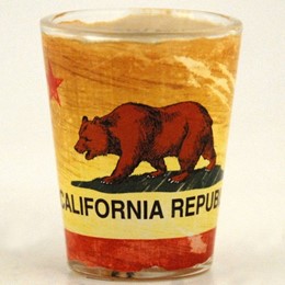 California Distressed Flag Shotglass