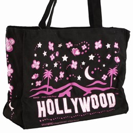 Hollywood Easy Going Black Tote-Canvas