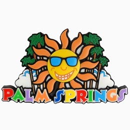 Palm Springs Sun/Palms Laser Magnet