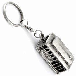 San Francisco Cable Car 3-D Pewter Metal Keychain