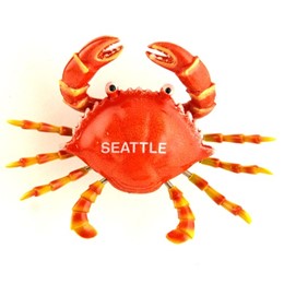 Seattle Wiggly Crab 3" Magnet