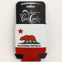 California Bear Flag Can Coozie