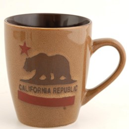 California Bear Reactive Glaze Dark Brown 11oz Mug.