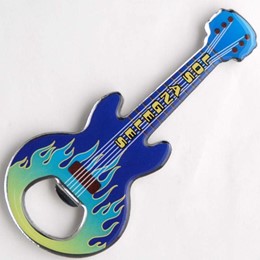 Los Angeles Guitar Shape Bottle Opener Blue/Green Magnet