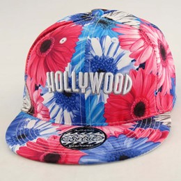 Hollywood Pink & Blue Floral Hat