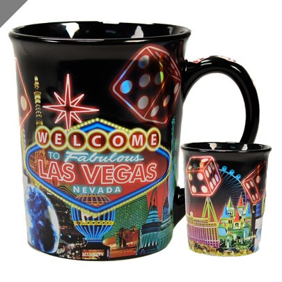 LV NEON DICE BLK 20oz RIM MUG 30068