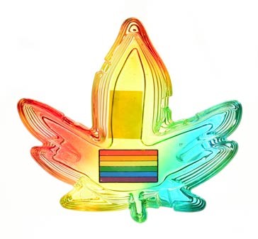 PRIDE FLAG LEAF RAINBOW ASHTRAY 61747