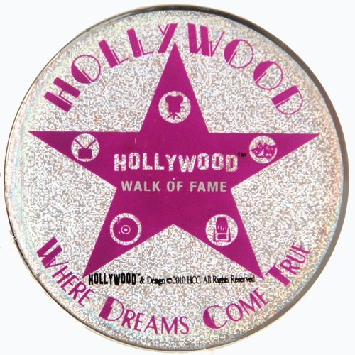 Hollywood Walk Of Fame Pink Glitter Magnet