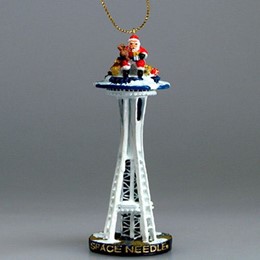 Seattle Space Needle Large Polyresin Christmas Ornament