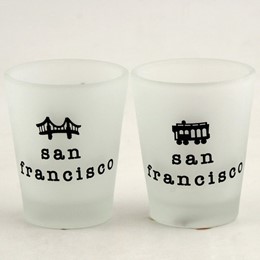 San Francisco Cable Car/Golden Gate Shotglas/Each.
