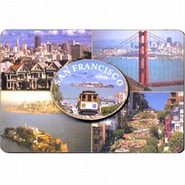 San Francisco 5 Scene 3D Magnet