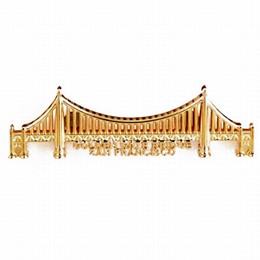 San Francisco Gold Golden Gate Bridge Magnet