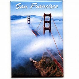 San Francisco Golden Gate Fog Photo Magnet