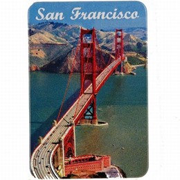 San Francisco Golden Gate Roadway Tin Photo Magnet
