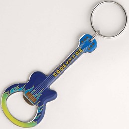 Hollywood Blue Guitar Opener Keychain