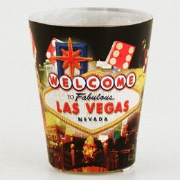 Las Vegas Dice Collage Shotglass