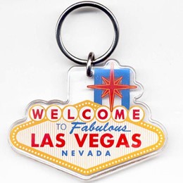 Las Vegas Sign Clear Keychain