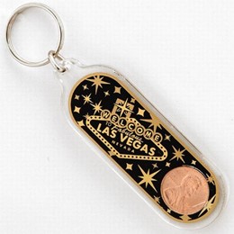 Las Vegas Lucky 1 Cent Bling Keychain