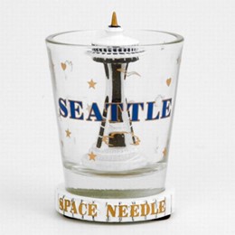 Seattle Space Needle Polyresin Clear Shotglass
