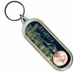 Seattle Lucky 1 Cent Acrylic Keychain