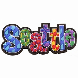 Seattle Colorful Spellout Magnet