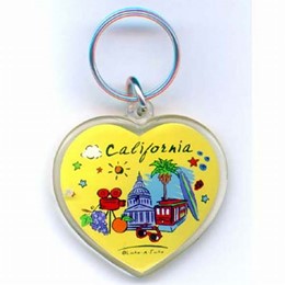 California Subway Heart Acrylic Keychain
