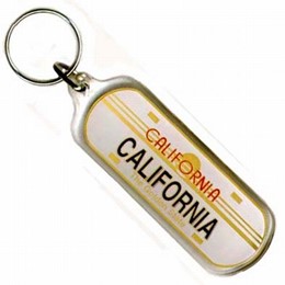 California Souvenir License Plate Acrylic Keychain